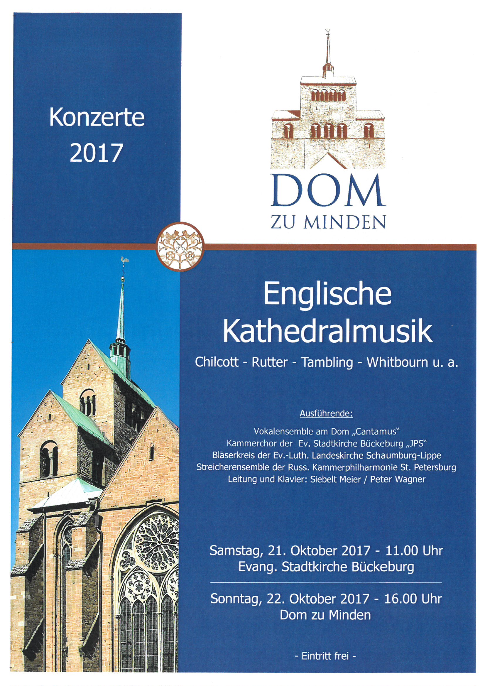 Englische Kathedralmusik am 22. Oktober 2017 um 16.00 Uhr